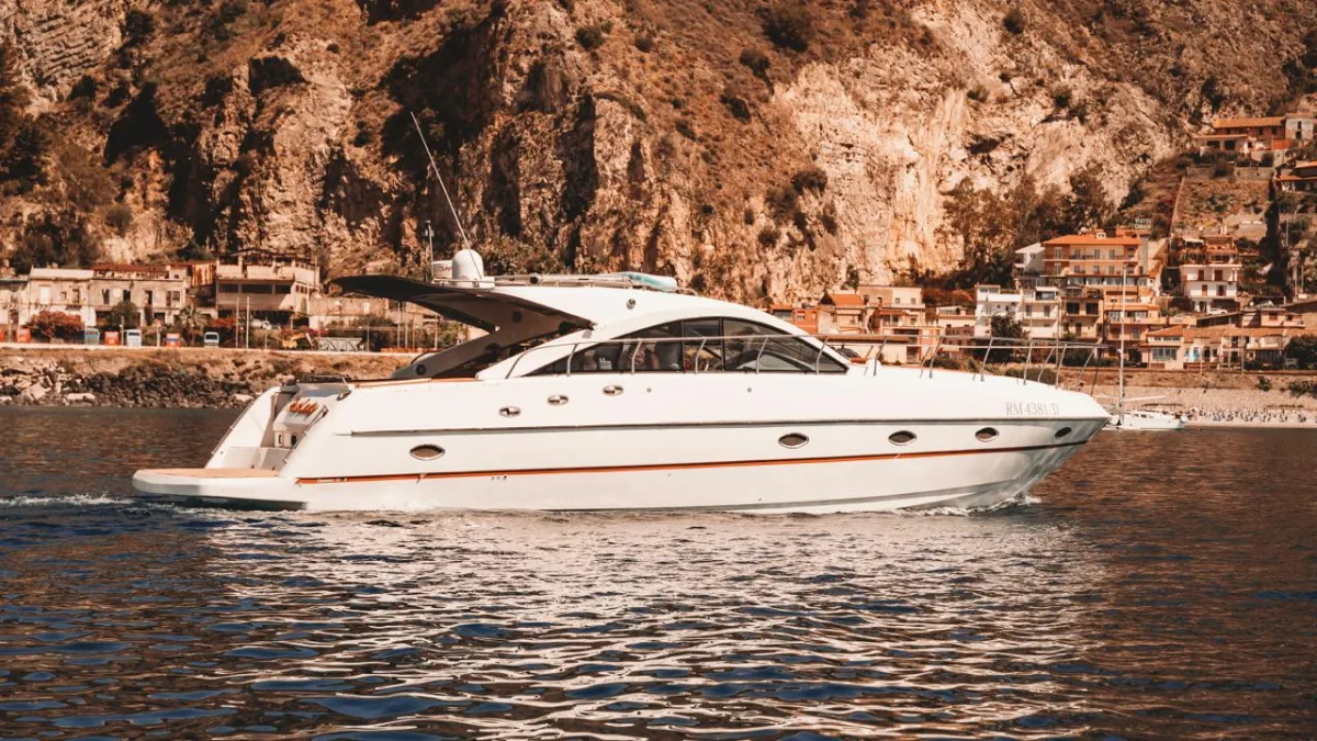 Yacht dinner in the bay of Taormina