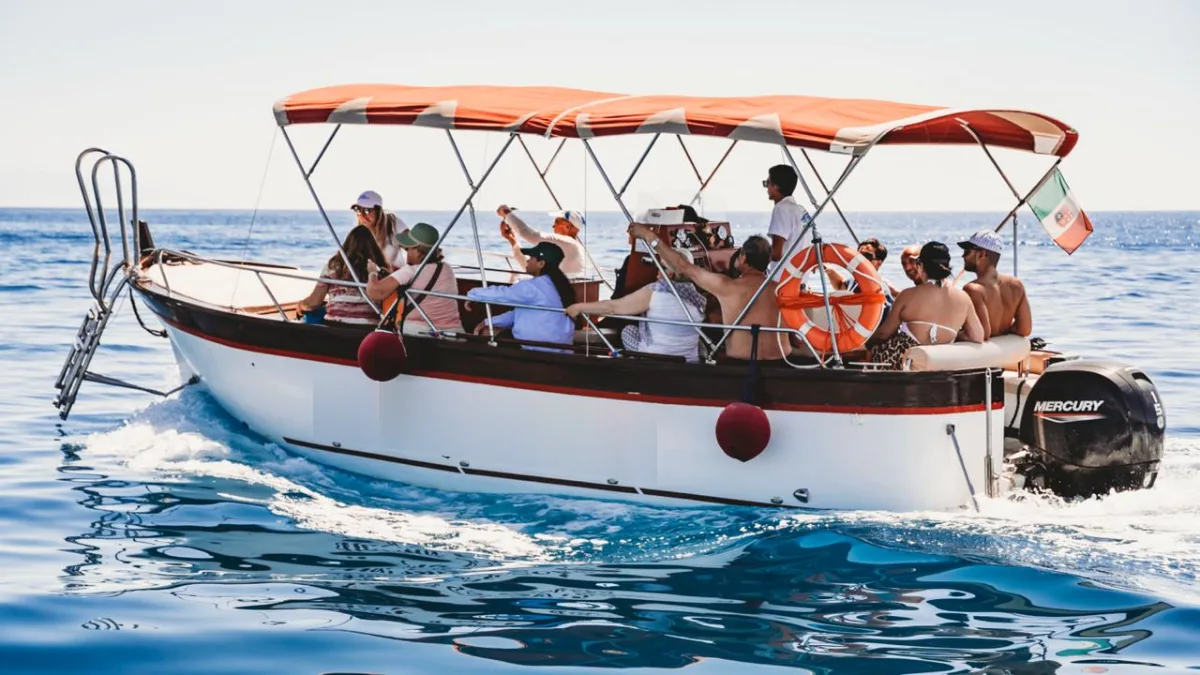 Traditional boat trip in Taormina
